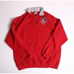 Vintage Disney Designs Minnie Mouse Quarter Zip Sweatshirt Red One Size USA Made